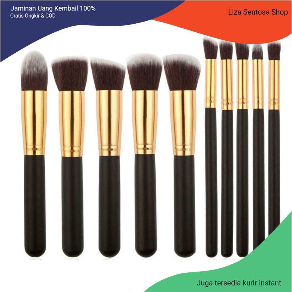 Kuas Make Up Set Lengkap Premium 1 Paket Isi 10 Pcs Bisa COD