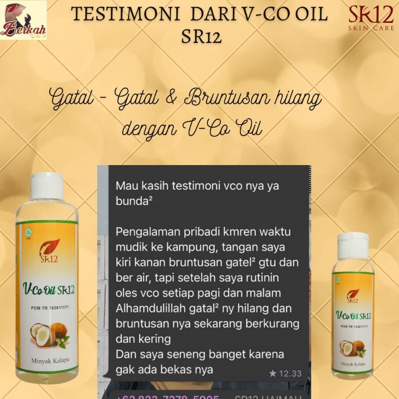 SR12 VCO Virgin Coconut Oil - 100% Pure Minyak Kelapa Murni - Minyak Serbaguna