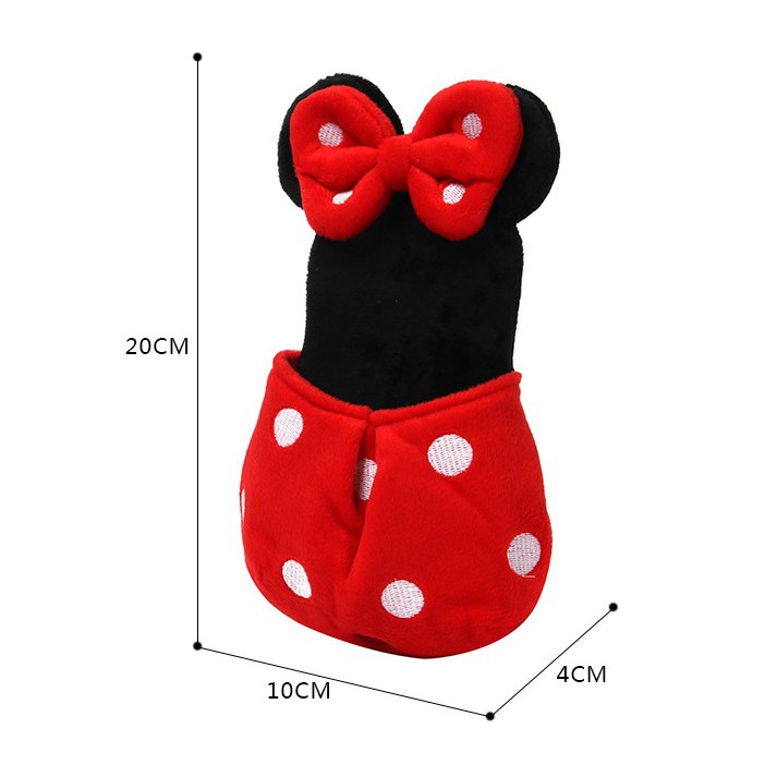 MICKEY MINNIE MOUSE POUCH Bludru Tempat Koin Kunci HP Karcis Kertas Parkir Gantung Lubang AC Limited