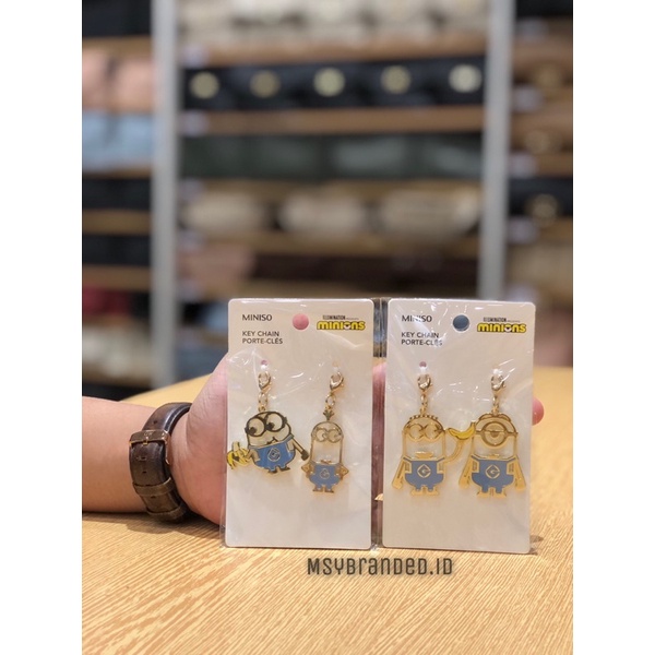 KEY CHAIN COMBO MINIONS COLLECTION GANTUNGAN TAS KUNCI MINION SERIES MINISO