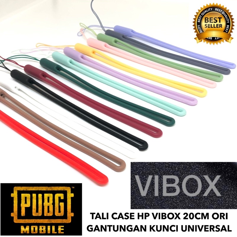 TALI HP MAKARON VIBOX 20CM UNIVERSAL GANTUNGAN KUNCI BAHAN KARET ELASTIS AWET GAES