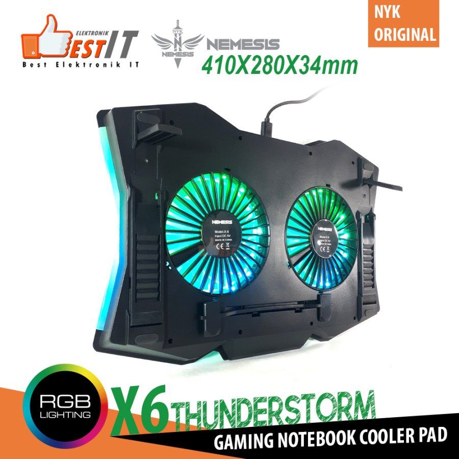 Cooling Pad THUNDERSTORM X6 Gaming Notebook Cooler Pad Super Big Fan