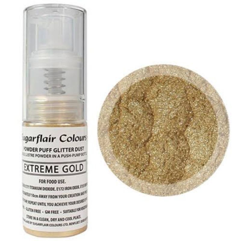

Powder puff Glitter dust in pump 10g
