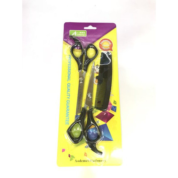 PROMO Gunting rambut Set Potong Sasak Dan Sisir 3 in 1 Berkualitas