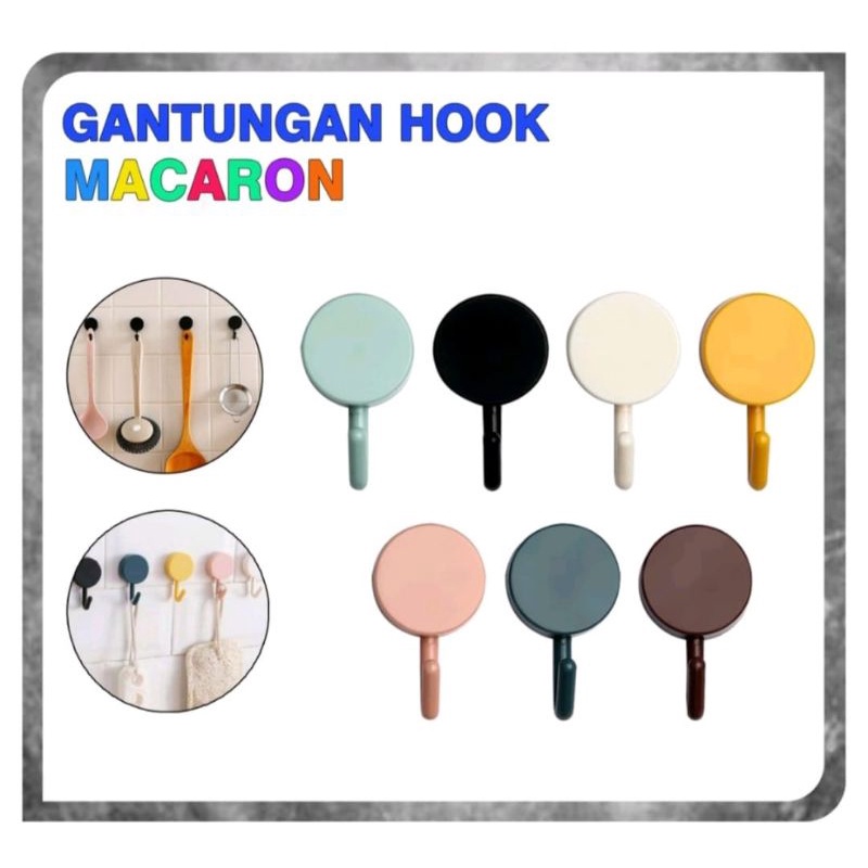 Gantungan Hook Baju Bulat Tempel dinding