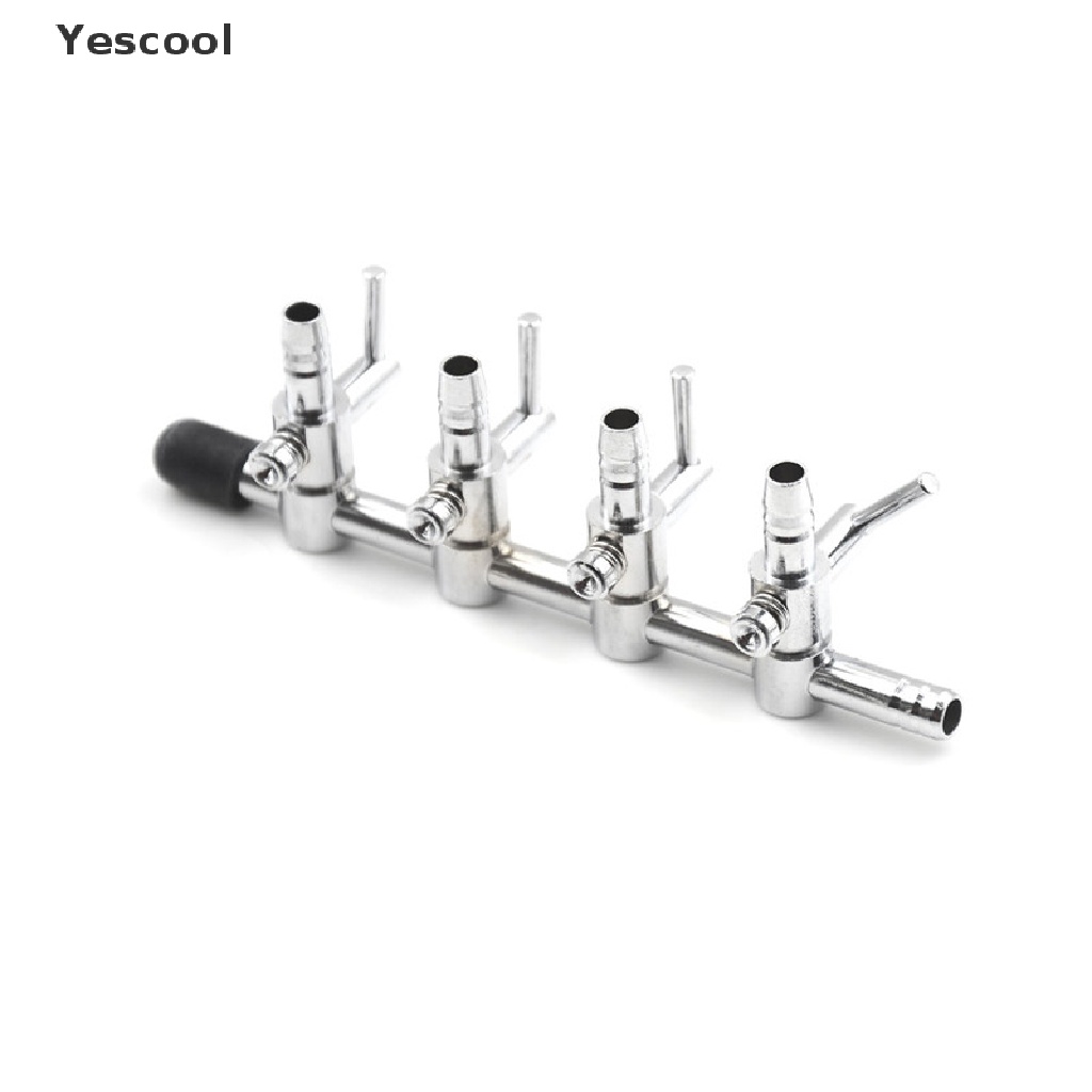 Yescool 1pc Katup Kontrol Aliran Udara Akuariumtangki Ikan Bahan Stainless Steel