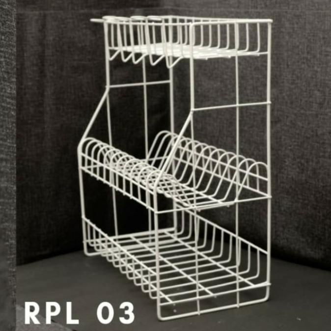 #####] GUNINCO RAK PIRING BESI SERBAGUNA / RAK DAPUR Anti Karat Rak Gelas