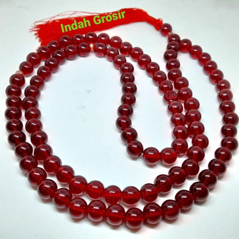 TASBIH BATU MERAH SIYEM 10MM 99BUTIR ORIGINAL