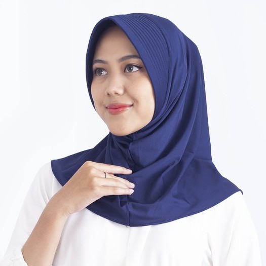 Hijab Instant Bergo Hamidah Sport Olahraga Pendek pet linear