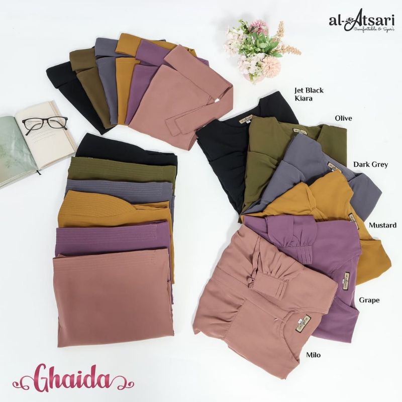 Gamis Set Ghaida by Al Atsari - Gamis Ghaida Al Atsari - Gamis Set - Gamis Set Polos