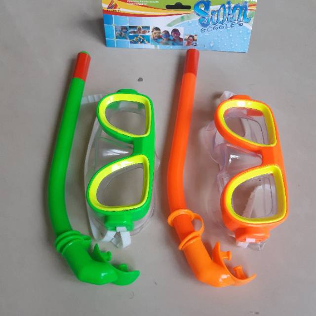 kacamata renang + selang anak - alat selam set snorkeling snorkel kit