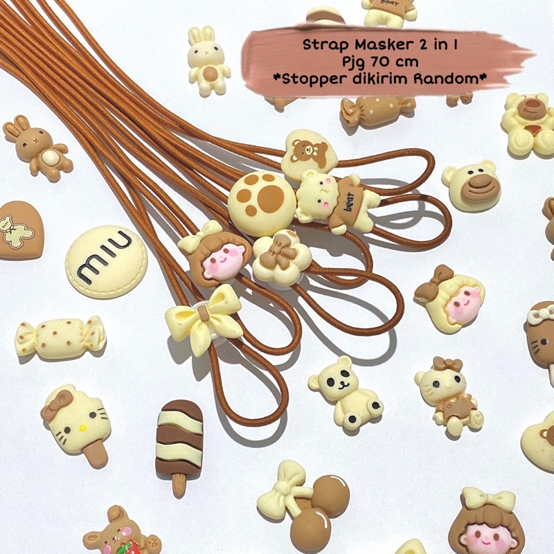 (PART 1 STP) Strap Masker 2 in 1 Anak dan Dewasa bisa CUSTOM NAMA/ Tali Kalung Masker Karet Elastis / Pengait Masker Motif Lucu / Stopper Karakter Clay / Strap Masker Anak / Kalung masker anak laki-laki / clay astronot / clay resin / mask extender