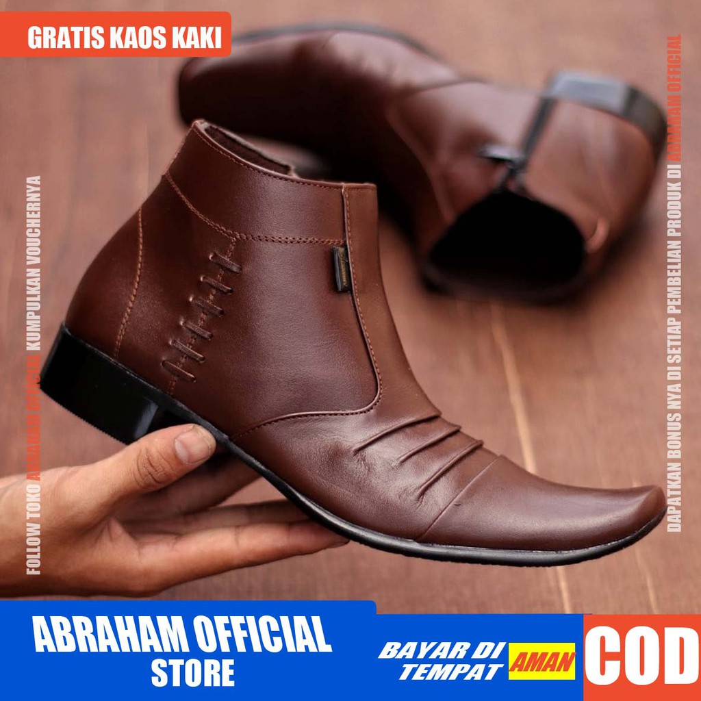 BADAMI Sepatu Formal Pria Sepatu Pantofel Pria Kulit Asli Sepatu Pria Casual Sepatu Kasual Cowok / Cowo Oxford Kerja Kantor Kuliah Kondangan Gaya Keren Kekinian Original Murah Terlaris