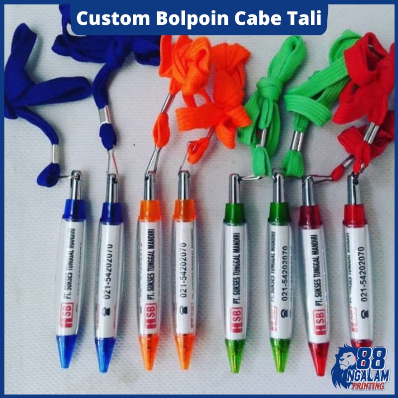 

CUSTOM Bolpoin Cabe Tali / Custom Souvenir Pulpen Seminar Promosi Pen