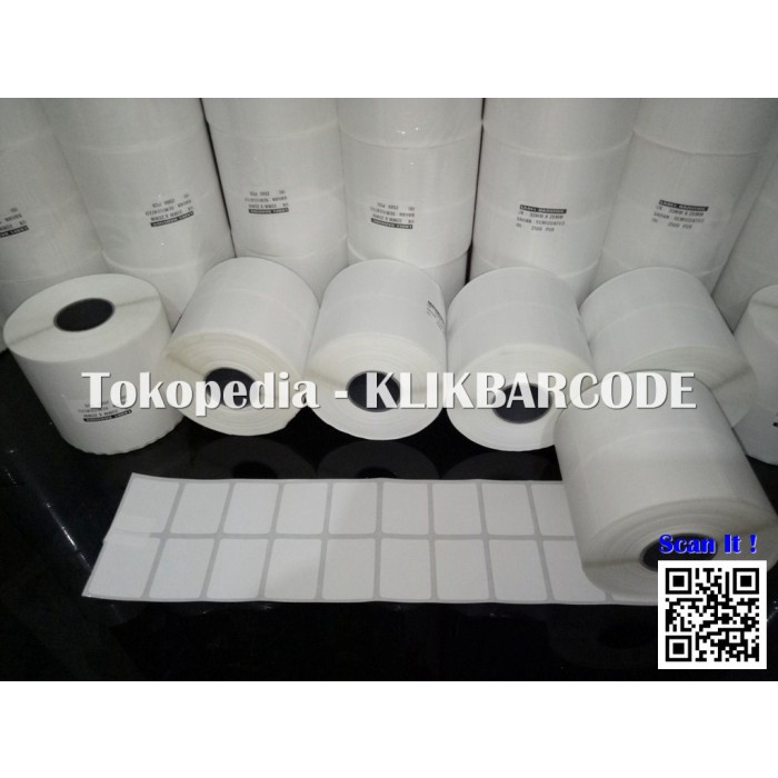 

Semi Coated 33x25mm 2Line 2500pcs Gap 3mm Core 1" Label Stiker Barcode