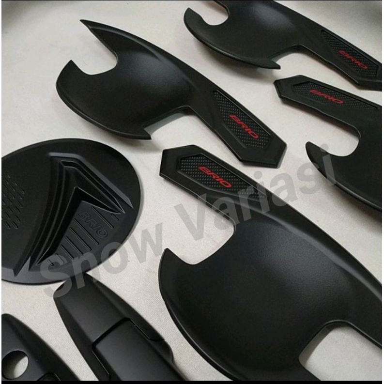 Paket outer handle tank cover all new brio 2018 2020 2021 hitam doff blacktivo