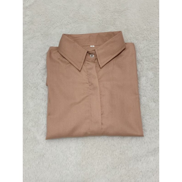 Kemeja Toyobo jumbo/kemeja basic polos Ld 110cm Ld 120 cm-Jumbo toyobo nude