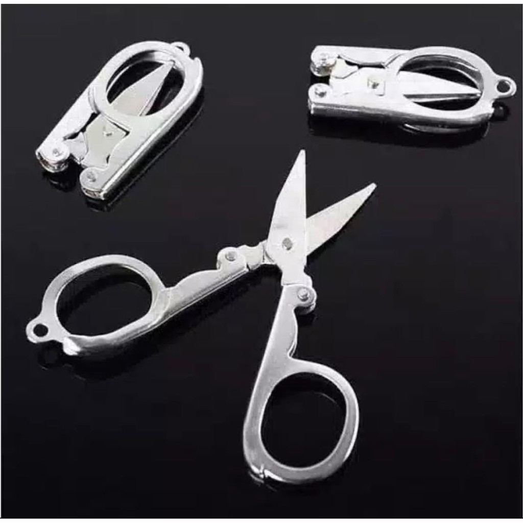 

- Gunting Lipat Mini Stainless Tajam Trip Scissors Gunting Kecil Serbaguna Termurah