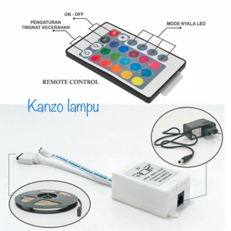 KANZO/Led strip 3528 RGB warna warni 5050 RGB 5METER/10meter  LED STRIP RGB