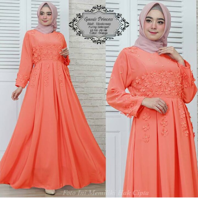 Gamis Princess Orange