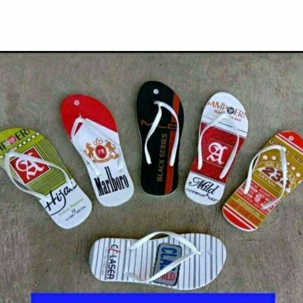 sandal jepit motif rokok MURAH RINGAN