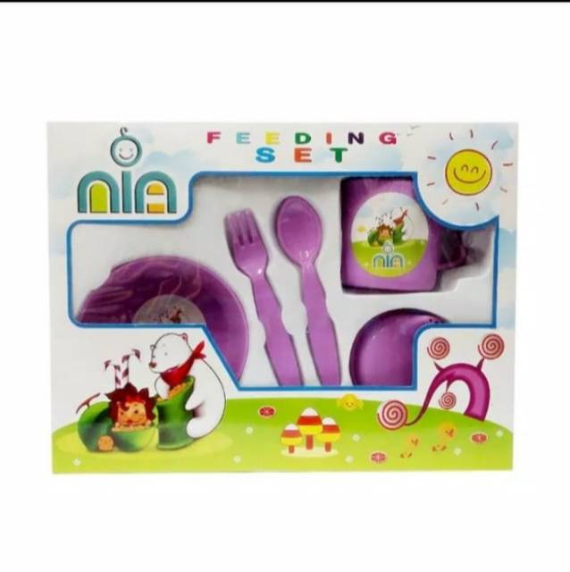 Feeding bayi set nia large/besar/tempat makan bayi murah/perlengkapan bayi murah