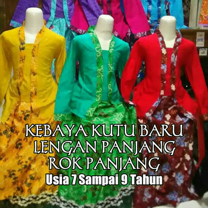 [TERGREGET] SETELAN KEBAYA ANAK UNTUK USIA 7-8-9 TAHUN LENGAN PANJANG ROK PANJANG 83BT