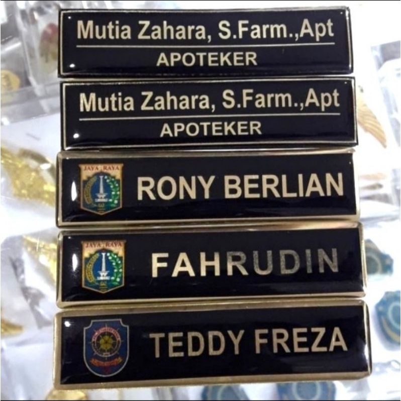 

Papan Nama Dada | Name Tag PDH Bahan Kuningan Terbaik