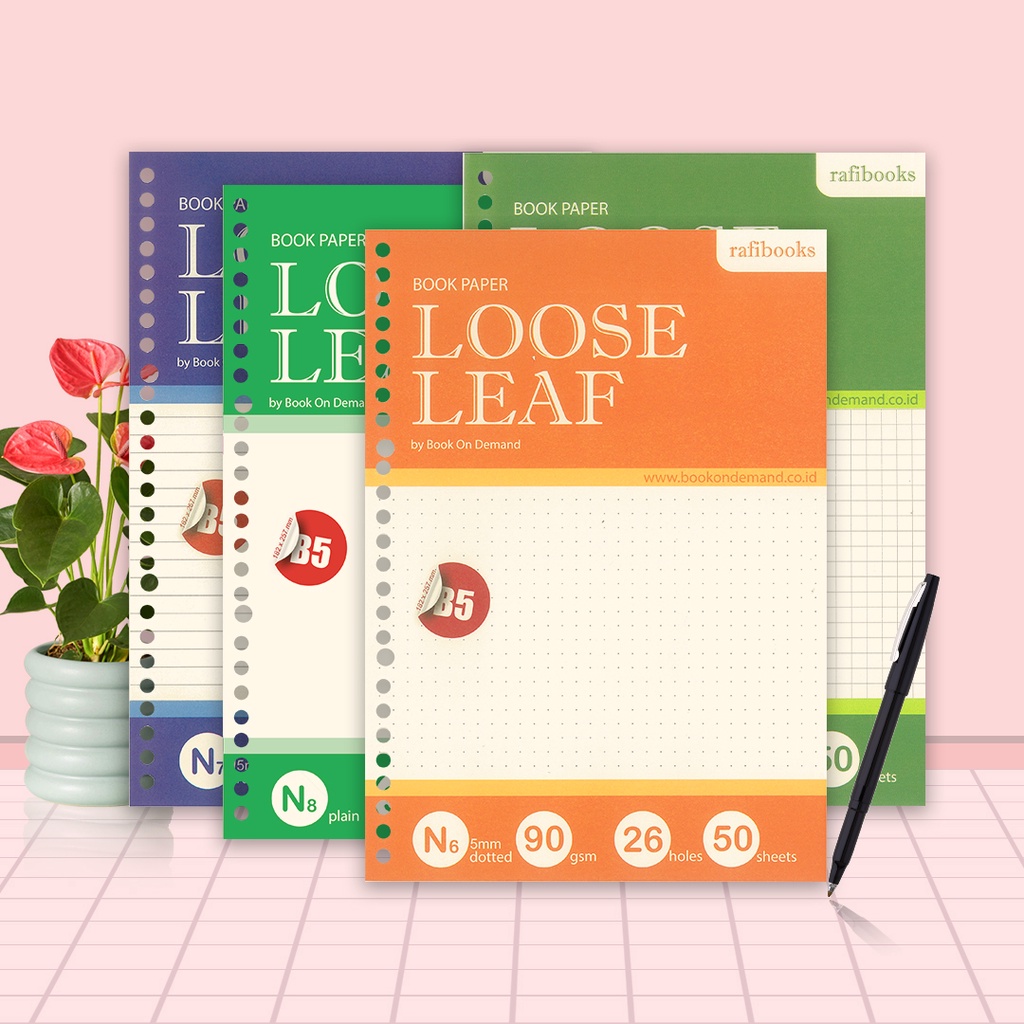 

[ Rafibooks ] Loose Leaf B5 Bookpaper 90 Gsm - Kertas Binder Tebal Warna Cream