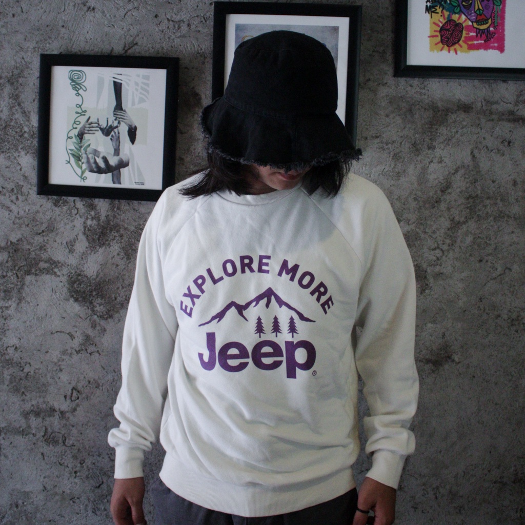 Jaket vintage celana kaos varsity sukajan hoodie crewneck Jeep Big Logo