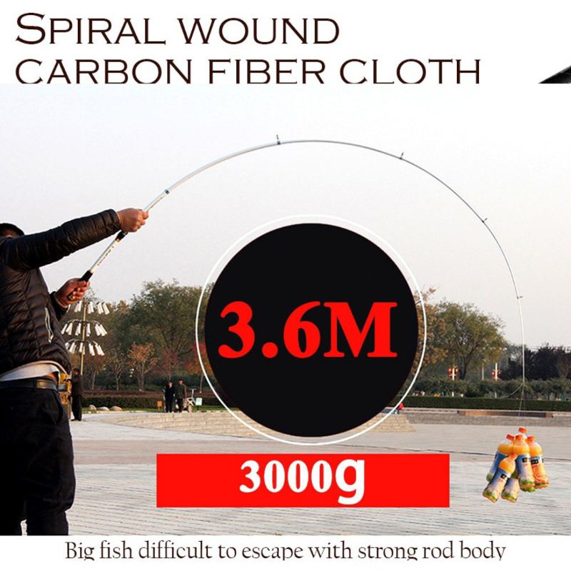 GHOTDA joran pancing portable carbon fiber telescopic CF3000