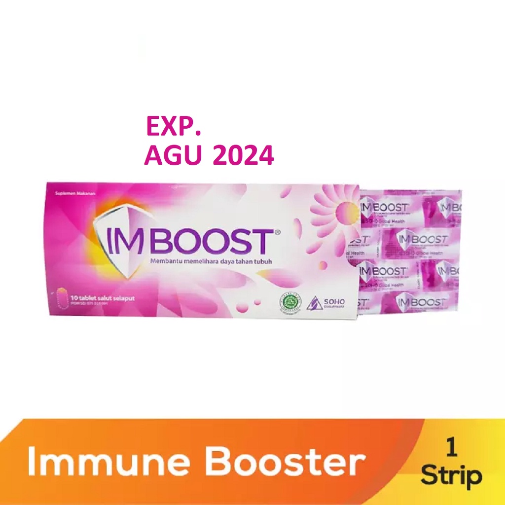 Imboost Tablet Daya Tahan Tubuh - 1 Strip Amplop 10 Isi Tablet