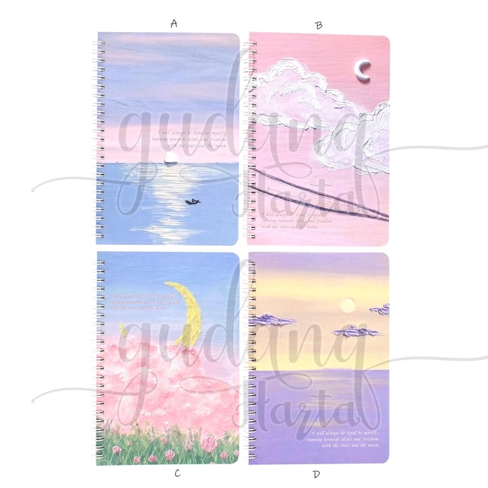 Notebook A5 Spiral Loyal To My Self Sunset Buku Tulis Motif Pemandangan Notepad GH 308152