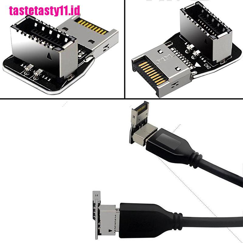 Taty Konektor Panel Depan Internal USB 3.1 Tipe E 90 Derajat