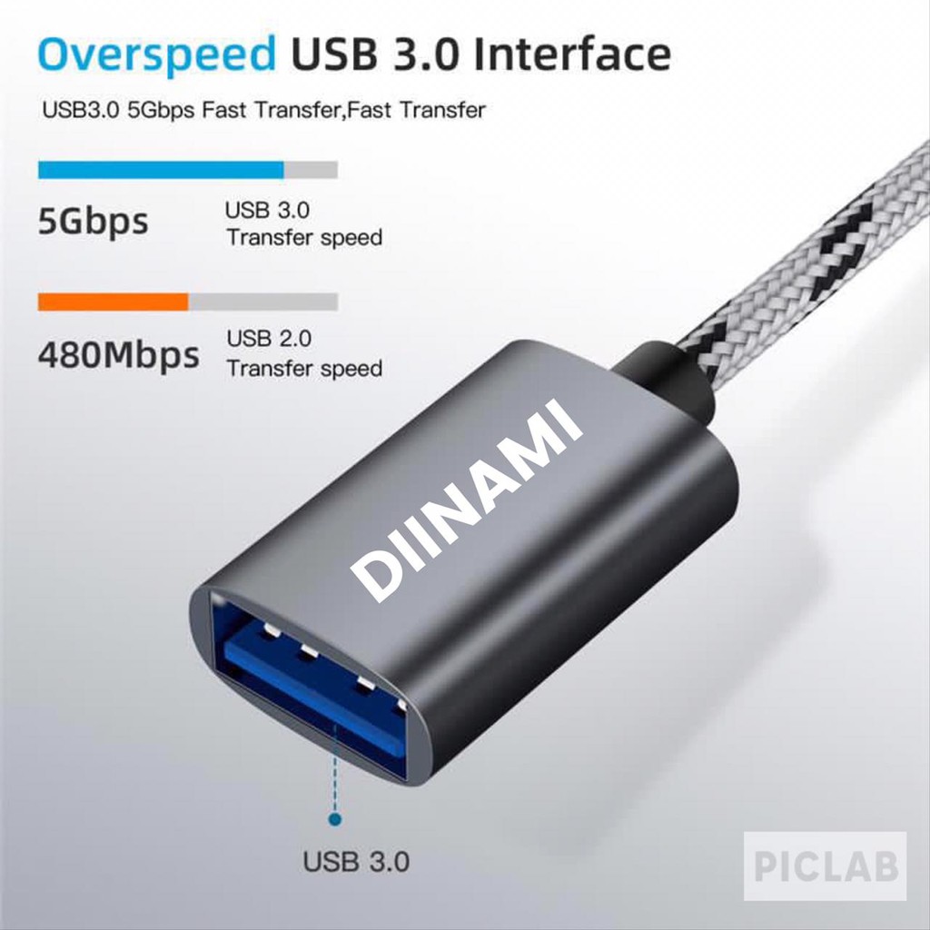 BM073 Kabel cable usb otg diinami 2in1 Micro dan tipe c usb 3.0 FAST TRANFER DATA ORIGINAL