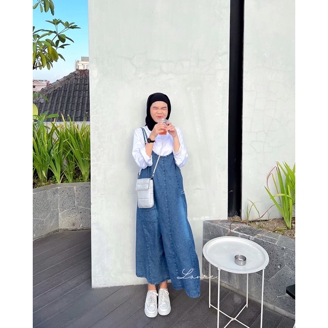 kane overall jeans by Lanre - overall korea dress jeans gamis hamil