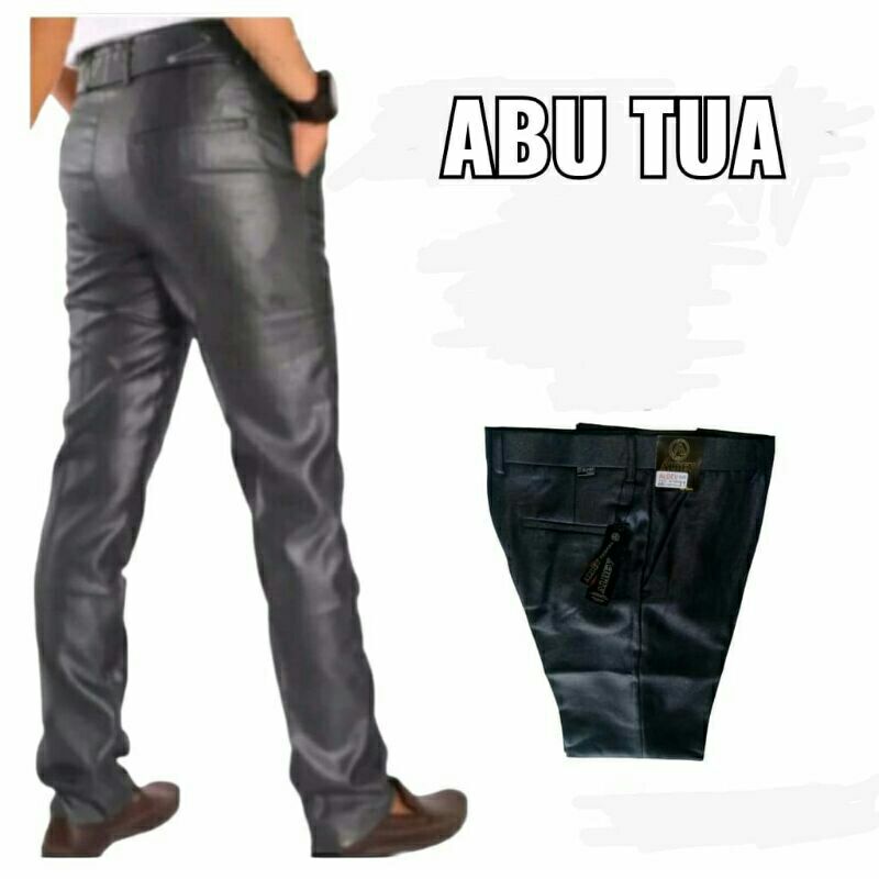 Celana kantor pria Celana Kantor Slimfit Celana Metalik Jumbo ( 38 - 44 )