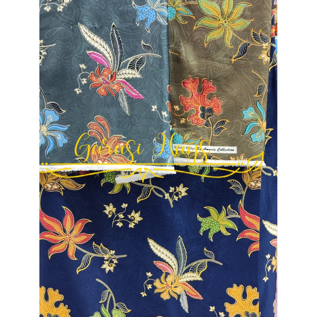 Kain Batik Satin Silk Motif Bunga Lebar 120 cm