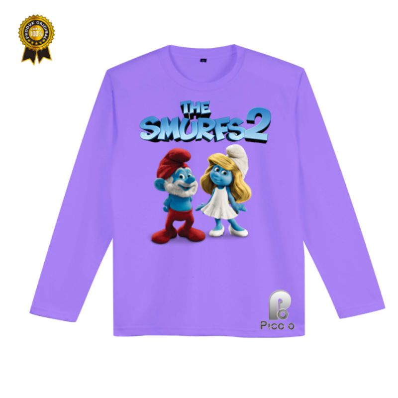 KAOS ANAK THE SMURFES 2 LENGAN PANJANG