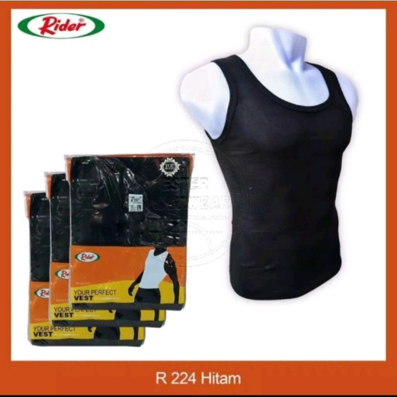 Kaos Singlet Rider Hitam Pria #rider#singlet#dalaman#tanktoppria
