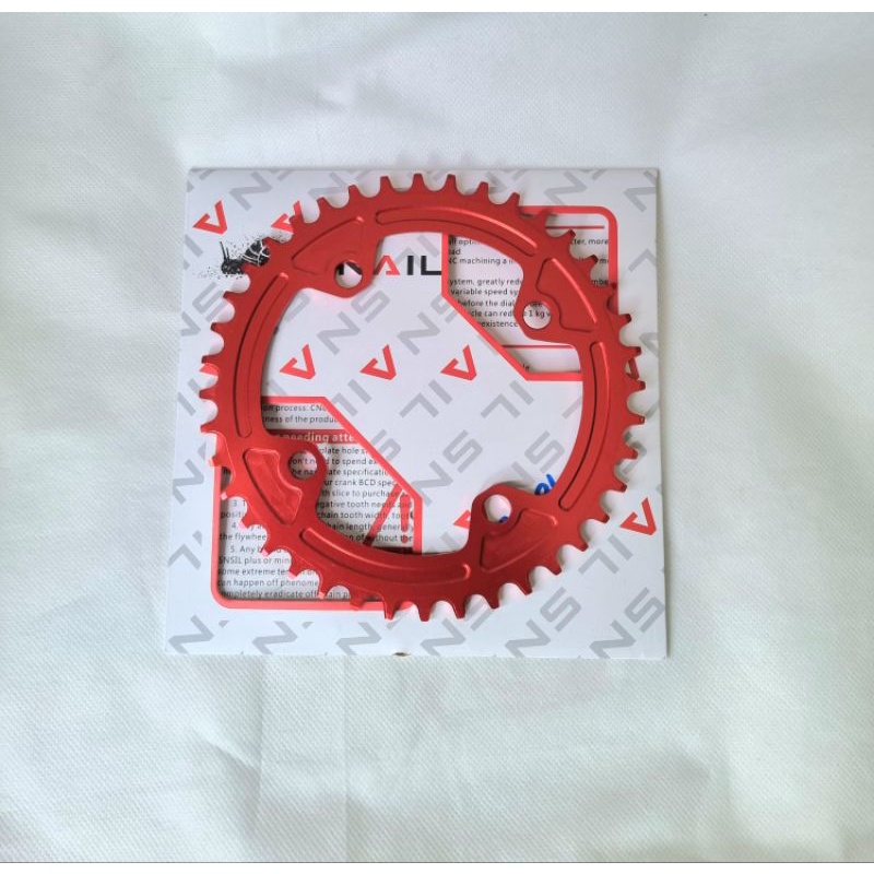 Snail Chainring 40T BCD 104mm Narrow Wide Chain Ring Arm Crank Sepeda 40T BCD 104 mm Merah