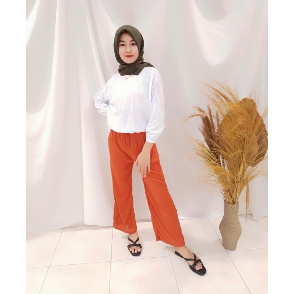 FC - KULOT TIARA PANTS BAHAN RIB ADEM / CELANA KULOT WANITA RIB