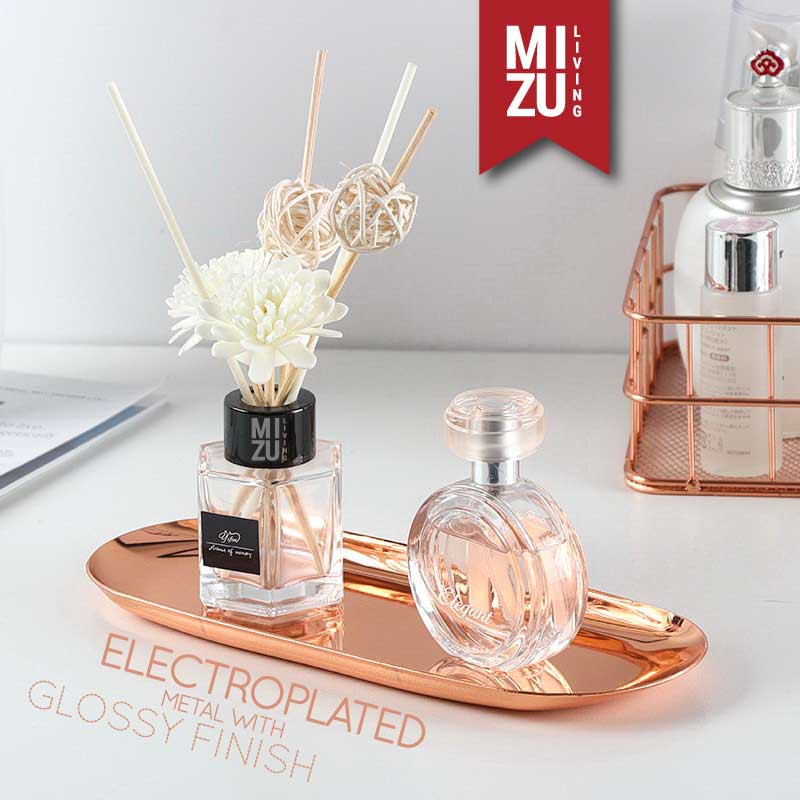 SUBLIMELY GOLDEN Vanity Tray Rose Gold Organizer Nampan Emas Meja Rias Tatakan Makeup Skincare