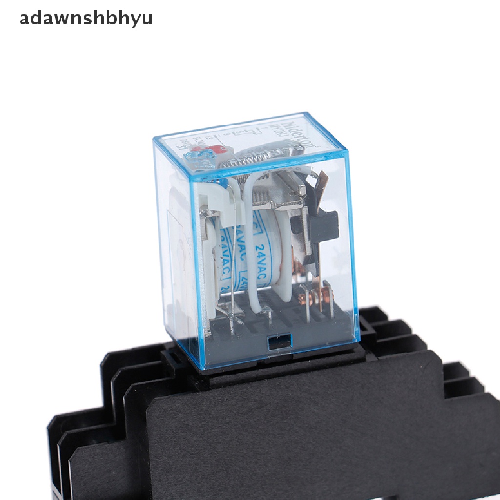 Adawnshbhyu AC220V 12VDC 24VDC 24VAC 5A 8PIN Coil Power MY2N-J Relay HH52P Dengan Socket Base