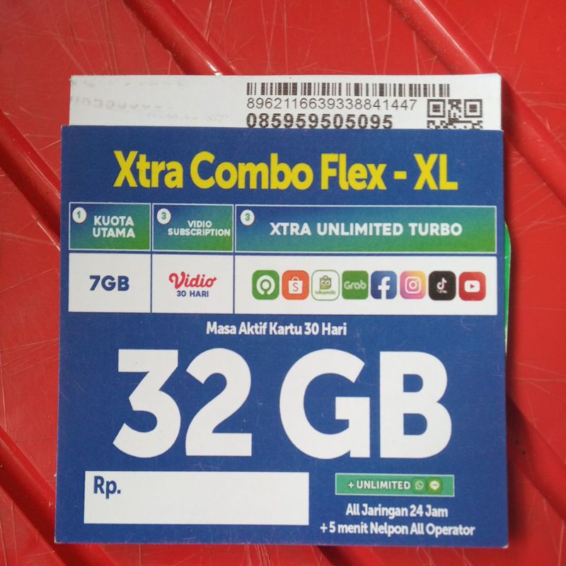 kartu perdana xl combo flex 32.gb unlimited