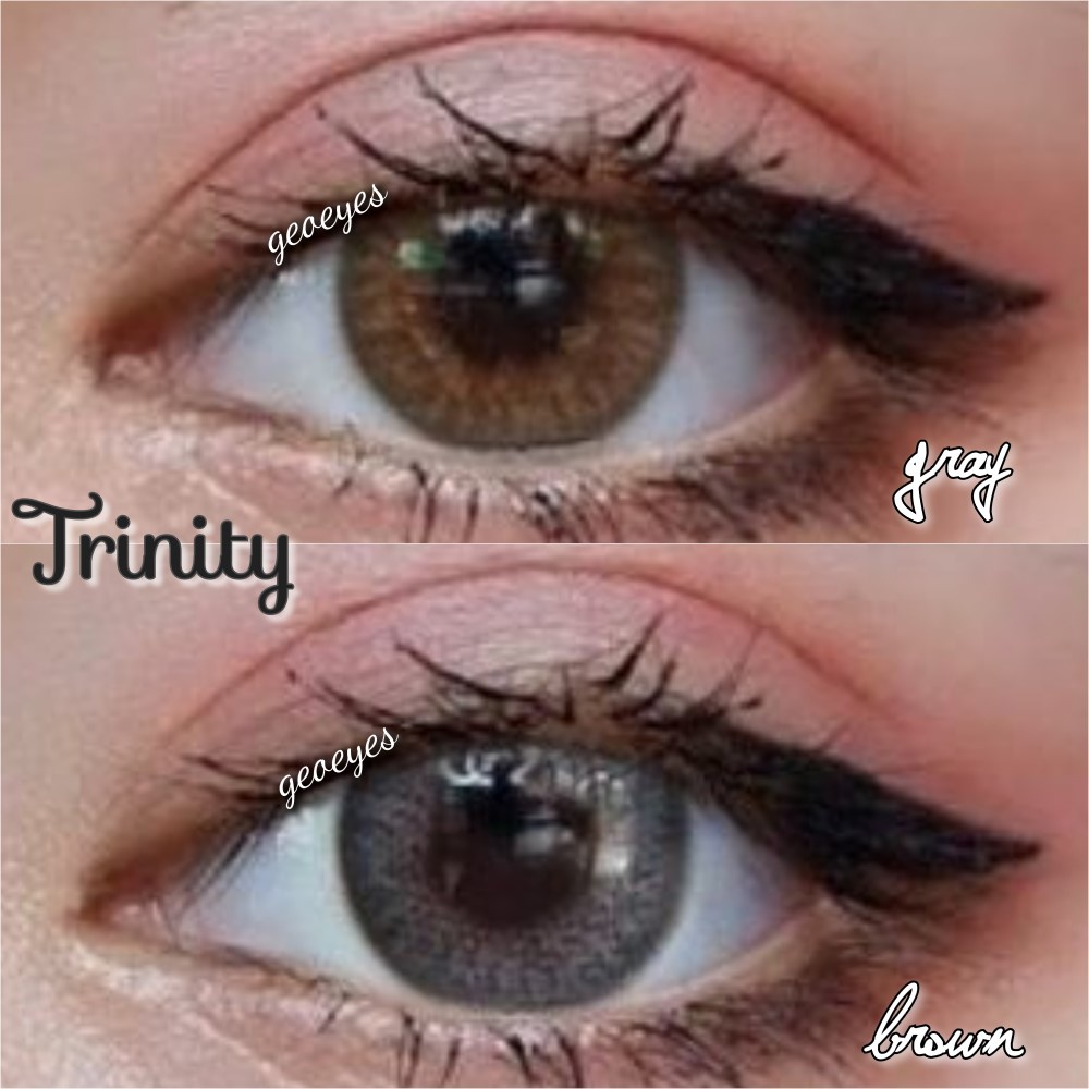 Softlens Kitty Kawaii Trinity - Soflen Big Eyes Warna Gray Brown bisa Minus