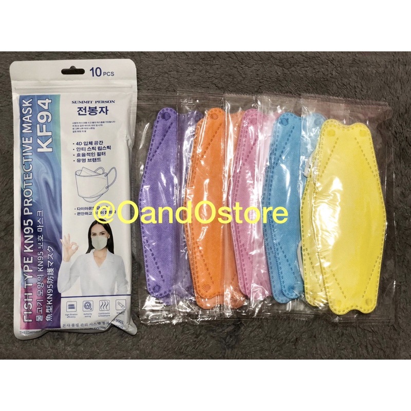 SUMMIT PERSON EVO 4PLY KF94 MASKER 10pcs MIX WARNA