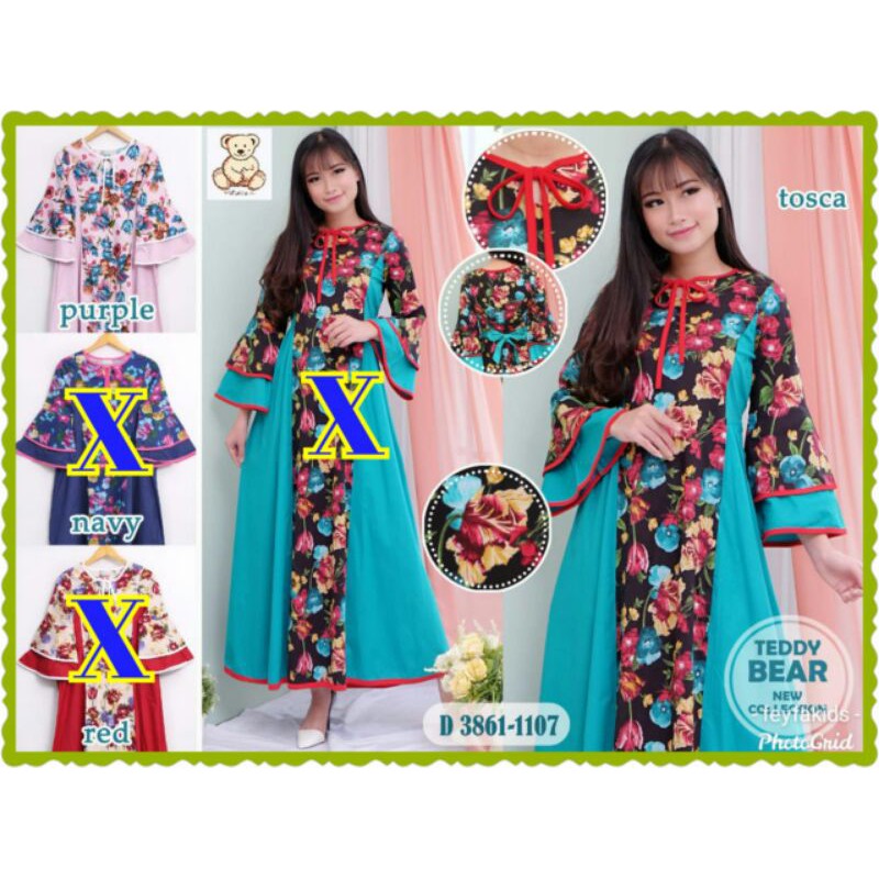Update Stock Ready Gamis Remaja Dewasa Teddy Bear