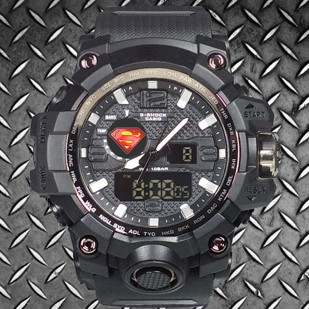 (Istimewa Bossque) Jam SUPERMAN NEW DT Full Black (Exclusive)