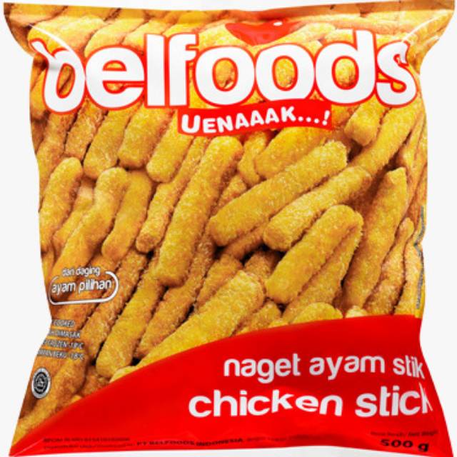 

Naget Ayam Stik - Belfood uenaak chicken Nugget stick250gr